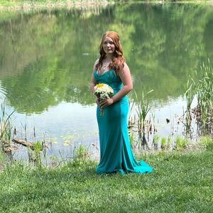 Elegant Teal Gown